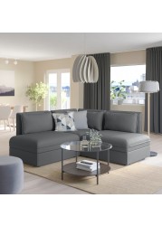 VALLENTUNA Modular crnr sofa 3-seat+2 sofa-bed