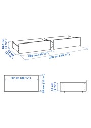 MALM Bed storage box for high bed frame