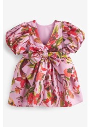 Floral Print Taffeta Dress (3mths-8yrs)