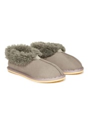 Celtic & Co. Ladies Grey Sheepskin Bootee Slippers