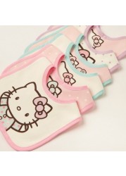 Disney Hello Kitty Print Bib with Snap Button Closure - Set of 6