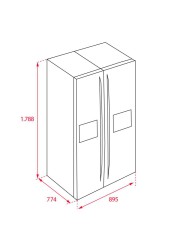 Teka Freestanding Side-by-Side Refrigerator, RLF 74925 (490 L)