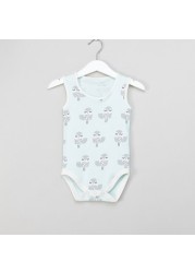 Juniors Printed Sleeveless Bodysuit - Set of 5