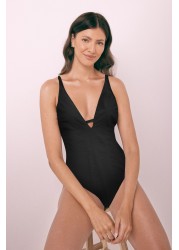 Cut-Out Plunge Swimsuit