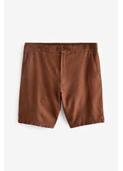 Elasticated Waist Linen Blend Shorts