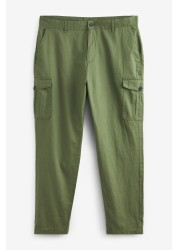 Linen Blend Cargo Trousers