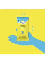 Originally Yellow Hand & Face Wipes Pack (Natural Lemon, 10 Wipes)