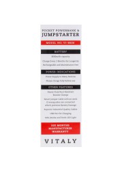 Vitaly Pocket Jump Starter W/Power Bank