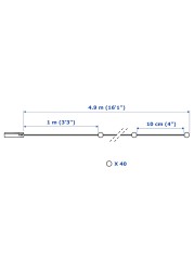 SNÖYRA LED lighting chain with 40 lights