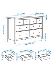 HEMNES Chest of 8 drawers