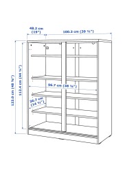 SYVDE Cabinet with glass doors