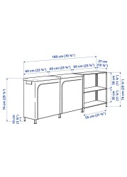 HYLLIS Shelving units with covers