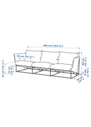 HAVSTEN 3-seat sofa, in/outdoor