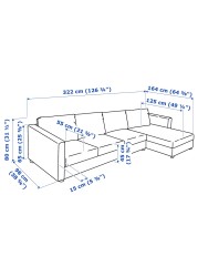 VIMLE 4-seat sofa