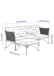 JUTHOLMEN 3-seat modular sofa, outdoor