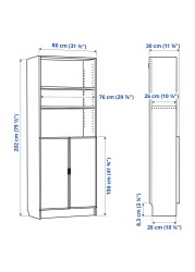 BILLY / MORLIDEN Bookcase with glass-doors