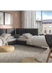 VALLENTUNA Modular crnr sofa 3-seat+2 sofa-bed