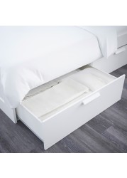 BRIMNES Bed frame w storage and headboard