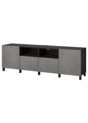 BESTÅ TV bench with doors and drawers