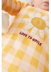 3 Pack Embroidered Detail Baby Sleepsuits (0-3yrs)