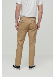 Pleated Stretch Chino Trousers