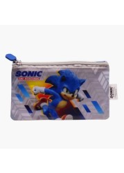 Sonic The HedgeHog Printed 5-Piece Trolley Backpack Set - 14 Inches