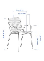 TORPARÖ Chair with armrests, in/outdoor