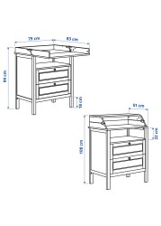 SUNDVIK Changing table/chest of drawers