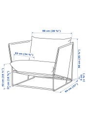 HAVSTEN Armchair, in/outdoor