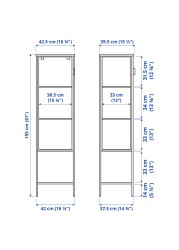 RUDSTA Glass-door cabinet