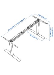 SKARSTA Underframe sit/stand f table top