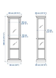 MALSJÖ Glass-door cabinet