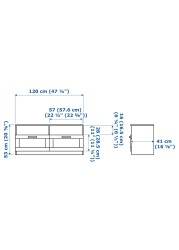 LAIVA / BRIMNES TV storage combination