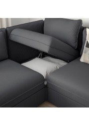 VALLENTUNA Modular crnr sofa 3-seat+2 sofa-bed