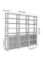 IVAR 3 sections/cabinet/shelves