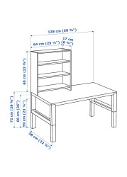 PÅHL Desk with shelf unit