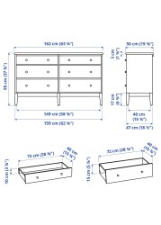 IDANÄS Chest of 6 drawers