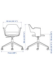 FJÄLLBERGET Conference chair with castors