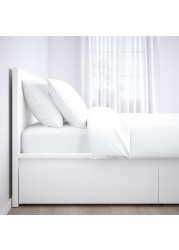 MALM Bed frame, high, w 4 storage boxes