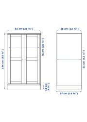 HAVSTA Glass-door cabinet with plinth