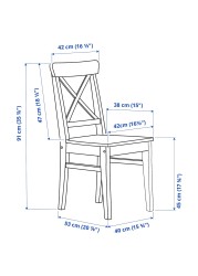 INGATORP / INGOLF طاولة و4 كراسي