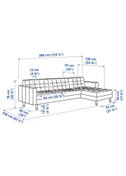 LANDSKRONA 4-seat sofa