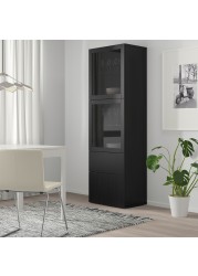 BESTÅ Storage combination w glass doors