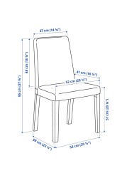 EKEDALEN / BERGMUND طاولة و4 كراسي