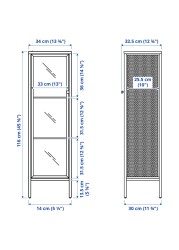 BAGGEBO Cabinet with glass doors