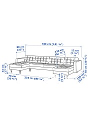 LANDSKRONA 5-seat sofa