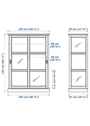 MALSJÖ Glass-door cabinet