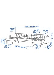 LANDSKRONA 5-seat sofa