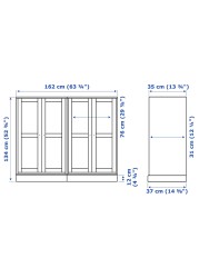 HAVSTA Storage combination w glass doors