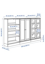 HAVSTA Storage combination w glass-doors